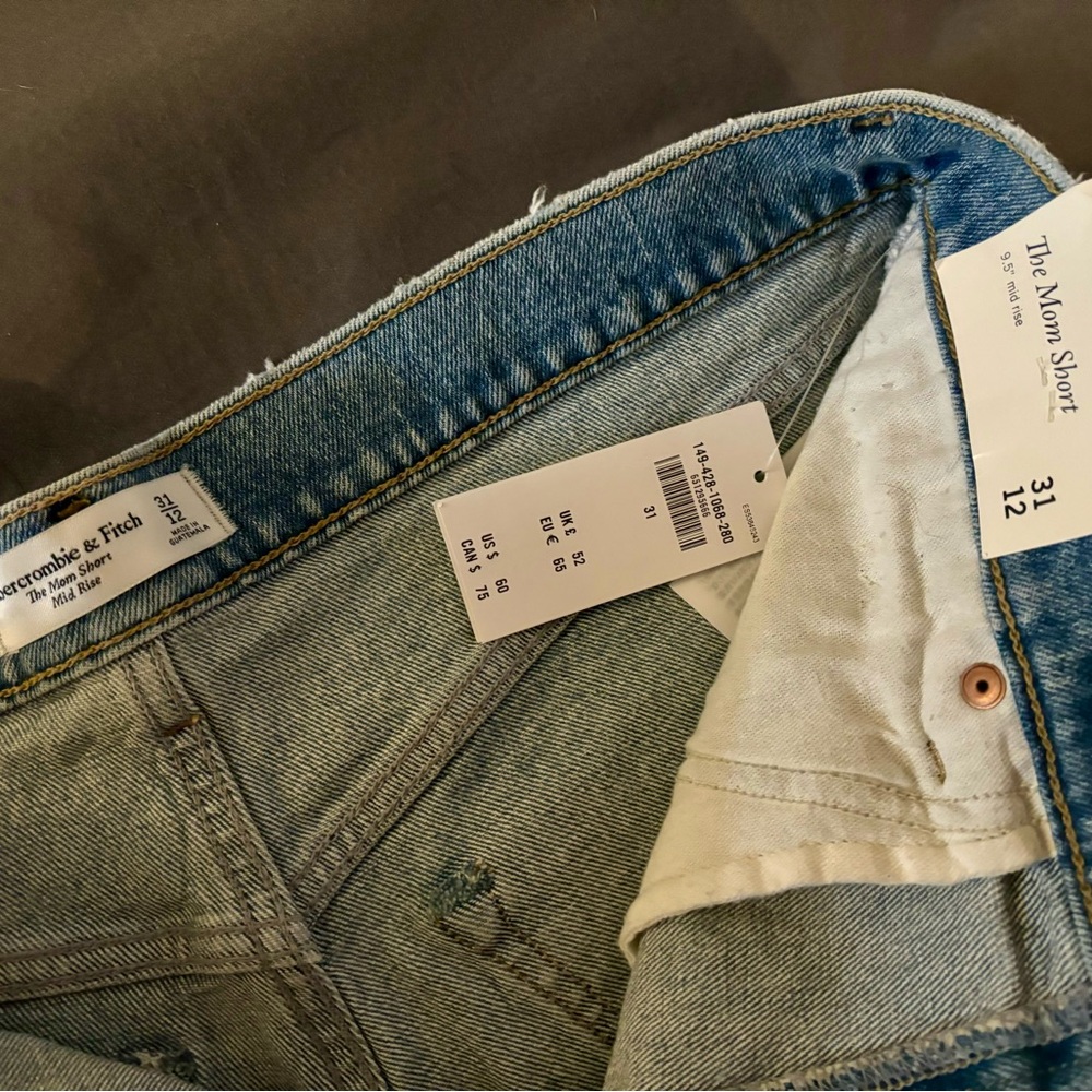 Abercrombie & Fitch Light Blue Jean Shorts - Picture 2 of 4